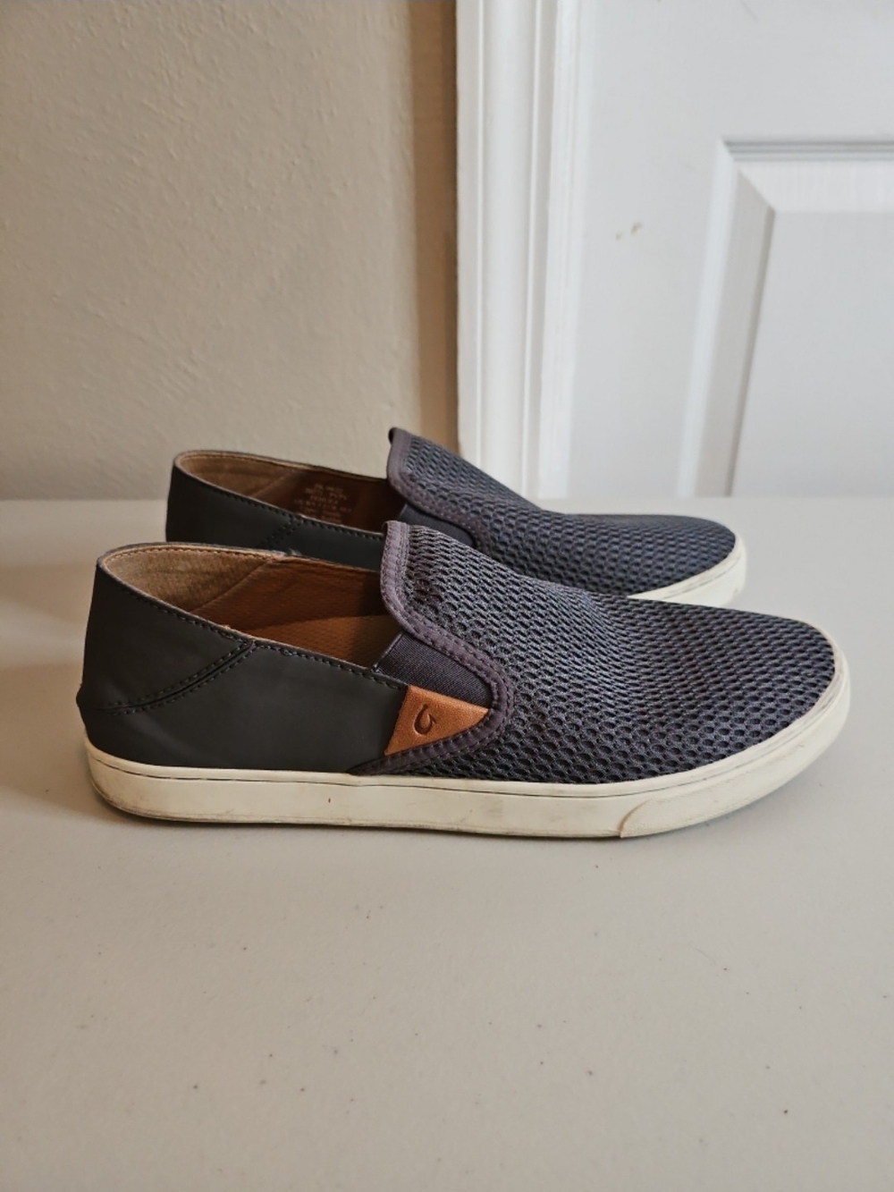 Olukai Pehuea Women's Navy Blue Mesh Shoes Slip-On 9.5